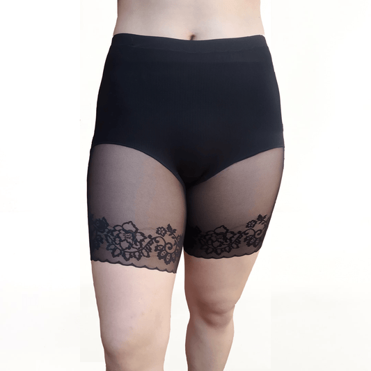 Cotton and Lace Slip Shorts for Chafe Prevention