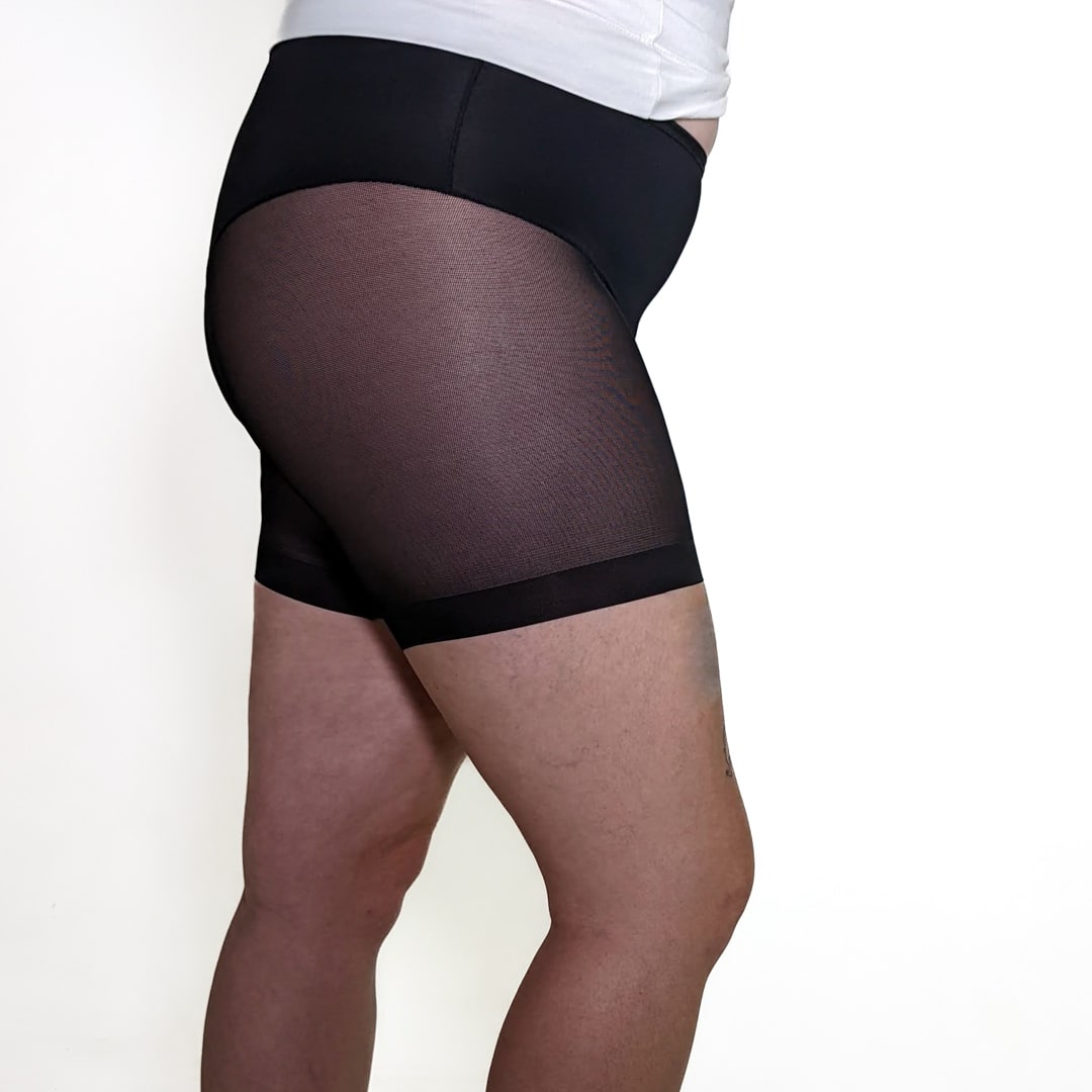 Side view of black anti chafeshorts